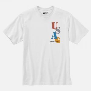 (105753) 릴렉스핏 미드웨이트 USA 반팔티 WHITE